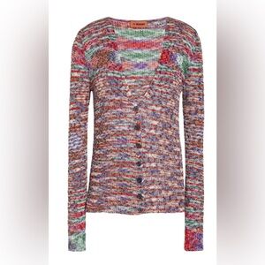 ❌SOLD❌Missoni Crochet-Knit Cashmere Cardigan Women’s Size 46 Authentic